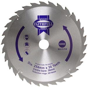 Faithfull Tct Circular Saw Blade 250 X 30mm X 24T Pos
