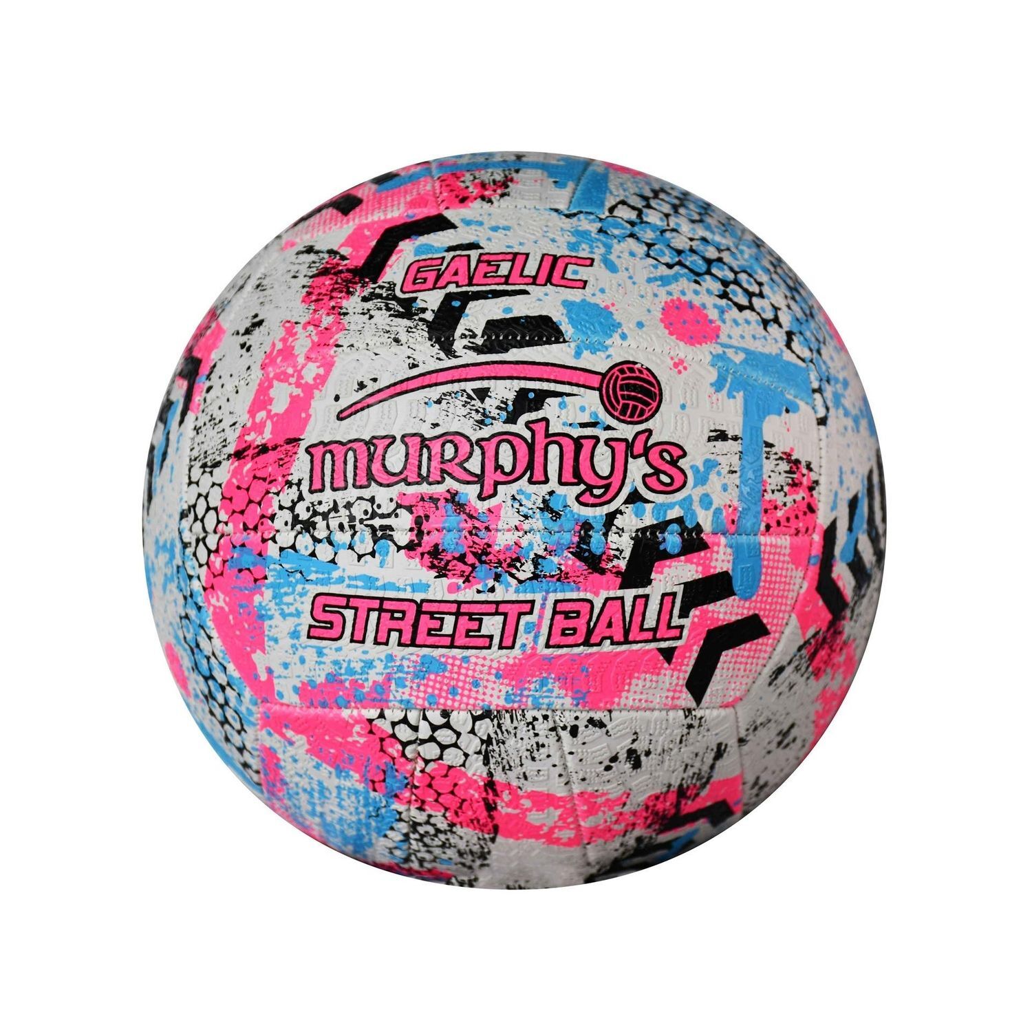 Murphys Gaelic Street Football - White/Pink/Cyan / Fabric