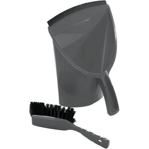 Buffalo Heavy Duty Scoop Plastic Dustpan & Brush Set