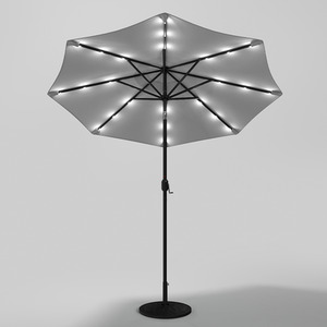 Lifeideas Solar 24 LED Parasol with Flower Base