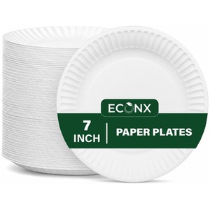 7 inch Disposable Party Plates White Paper Plates