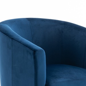 Dark Blue Bedford Small Padded Curved Back Tub Chair shot 16028164
