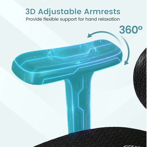 Mesh Ergonomic Office Chair with Footrest