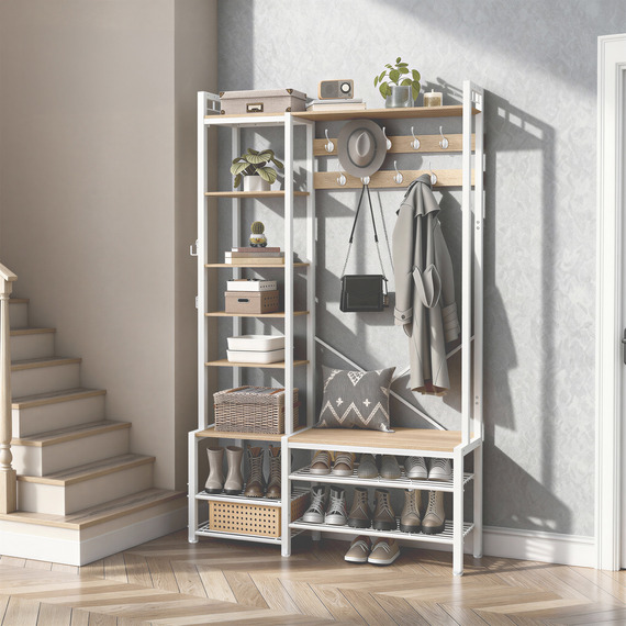 VASAGLE Coat and Shoe Rack, Coat Stands for Hallway