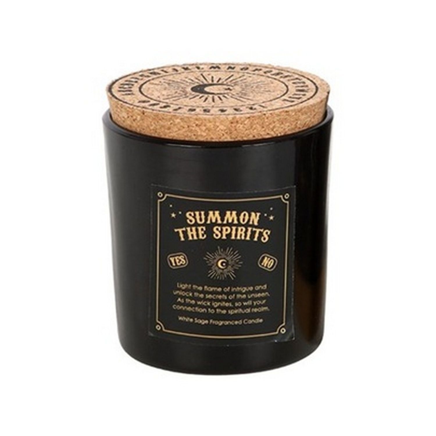 Something Different Summon The Spirits White Sage Talking Board Scented Candle - Black/Brown/White