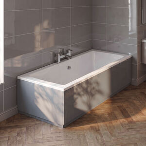 750mm Bath MDF End Panel and Plinth - Gloss Cloud Grey