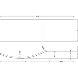 Acrylic B-Shaped Front Bath Panel for Modern Bathroom Baths