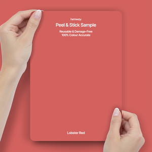 Hemway Interior Paint Sample, Lobster Red, Peel & Stick Swatch