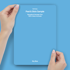 Hemway Interior Paint Sample, Sky Blue, Peel & Stick Swatch