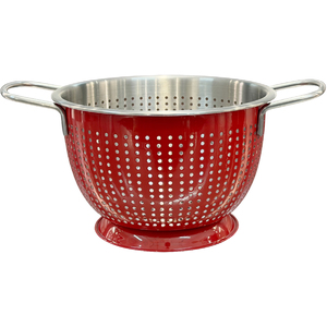 Buckingham Stainless Steel Red Tropical Deep Colander, 20 cm