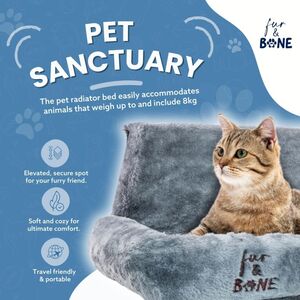 Fur & Bone Cat Radiator Bed Warm Fleece Hanging Hammock