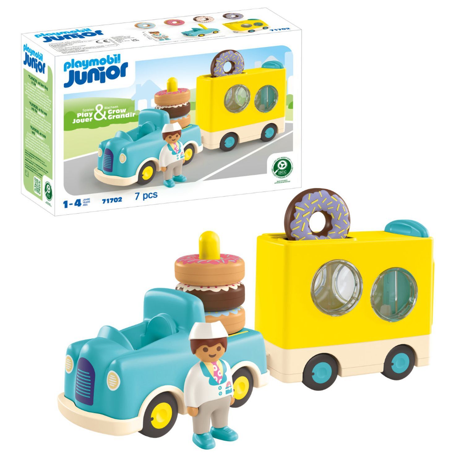 JUNIOR: Crazy Donut Truck with Stacking and Sorting Feature - Pink