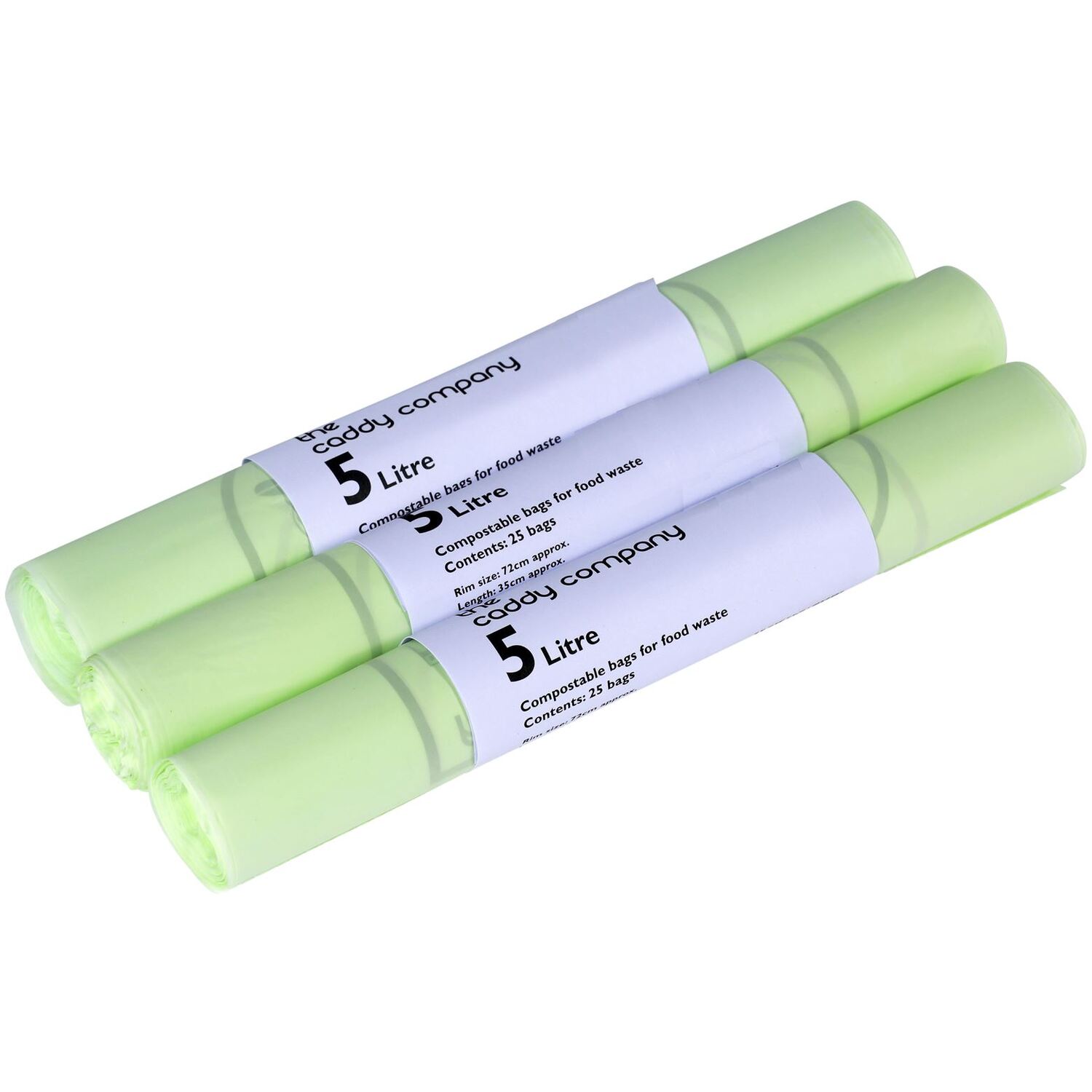 The Caddy Company 5 Litre (5L) Compostable Caddy Bin Liners, 75 Bags - Image 4