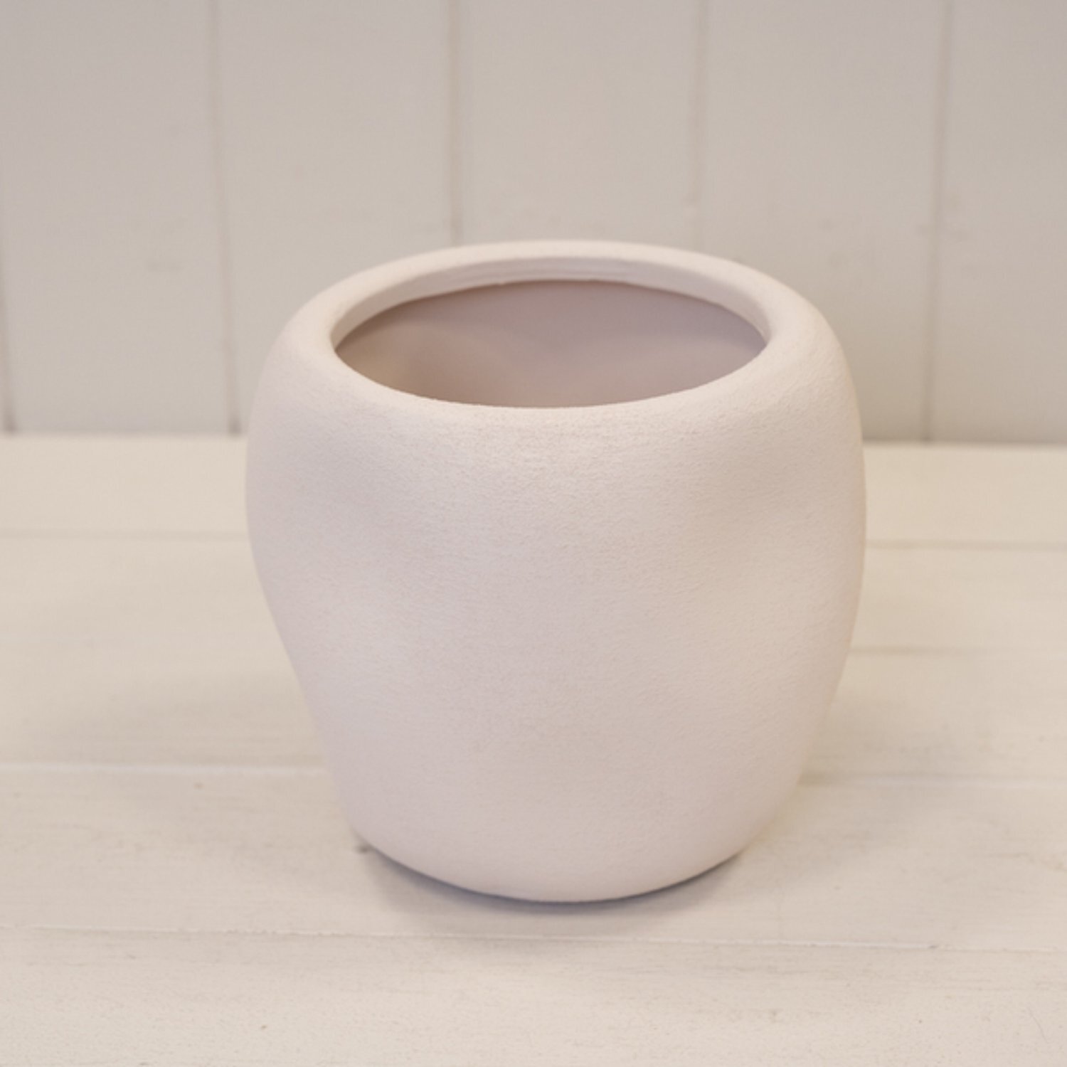 Kdmd Unisex White Textured Stone Plant Pot - 15Mm In - Image 2