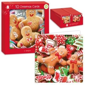 Ginger Bread Christmas Cards 60 Pack