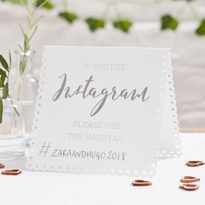 Instagram Tent Cards White Card design for everyday use