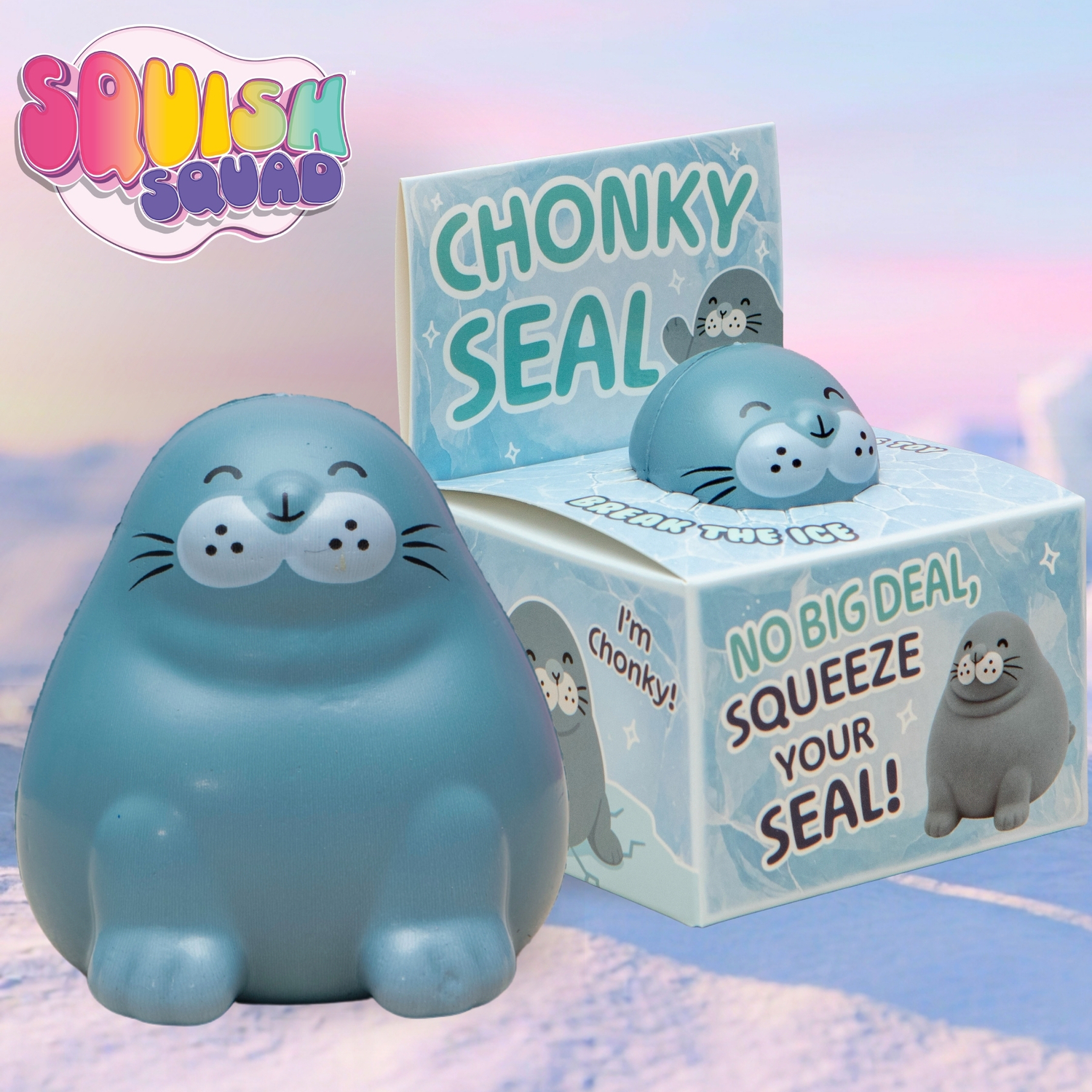 Stress Toy - Break The Ice Chonky Seal - White