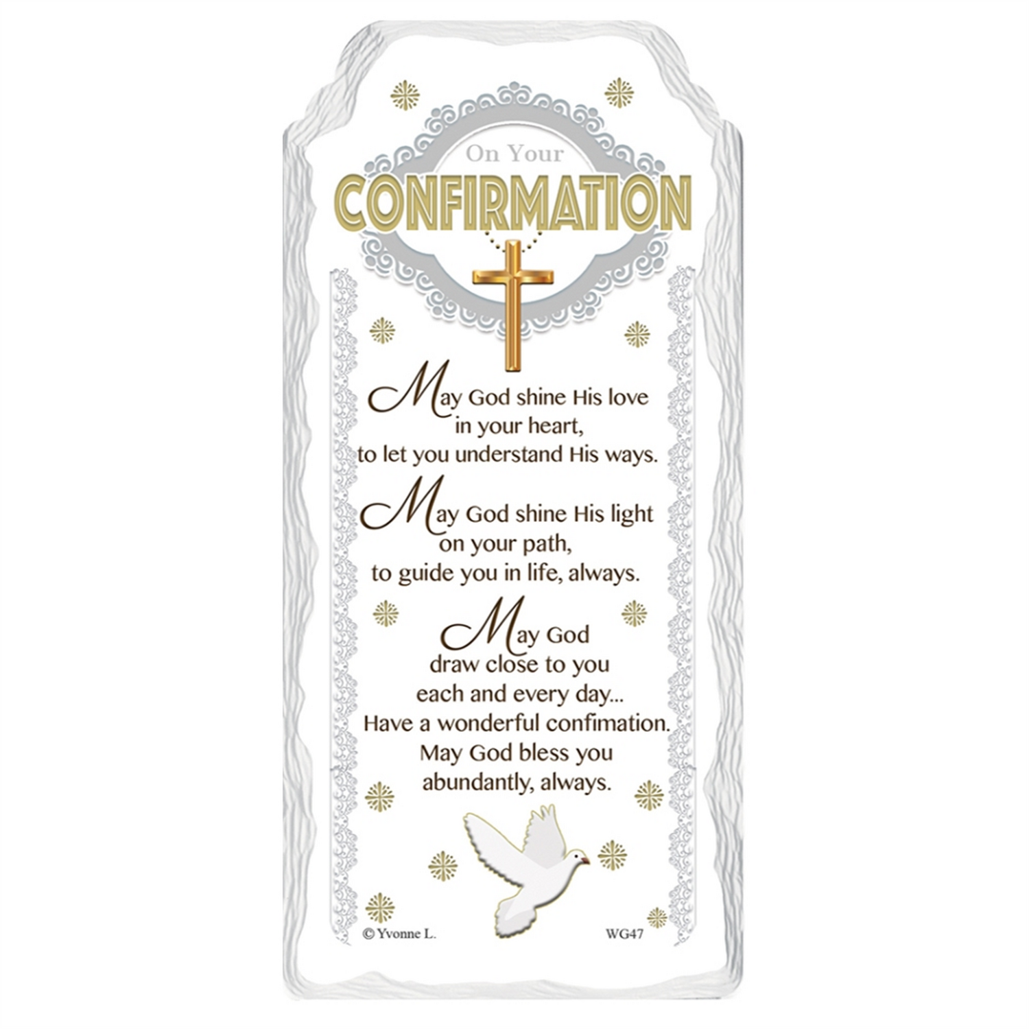 On Your Confirmation Sentimental Handcrafted Ceramic Plaque - Multi