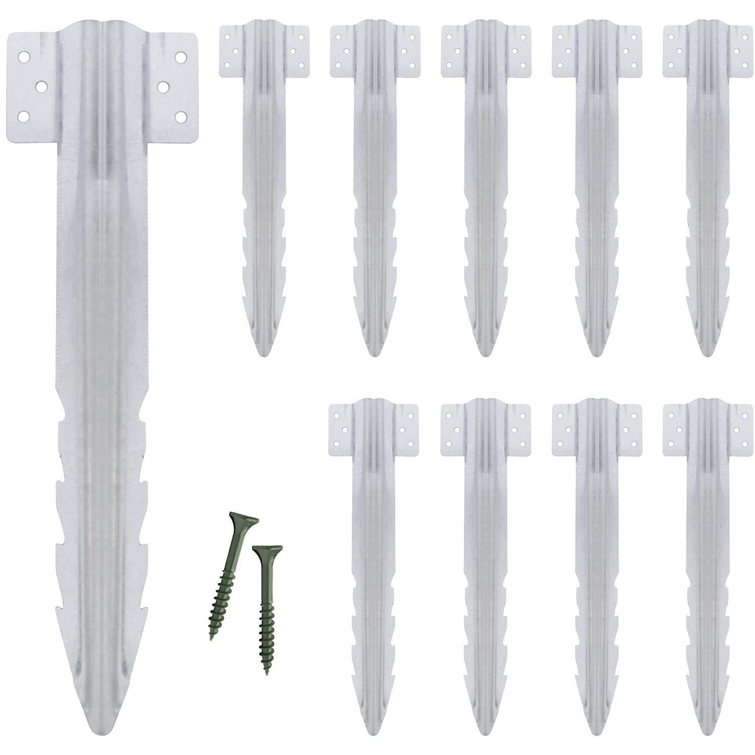 B&Q - Deluxe Galvanised Steel Railway Sleeper Brackets40CmPack Of 10 - Image 2