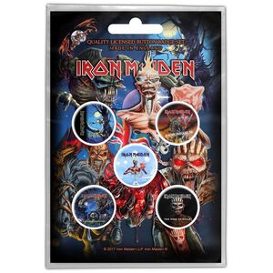 Iron Maiden Albums Badge Set (Pack of 5)