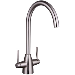 Balterley Dual Handle Kitchen Mixer Tap - Brushed Nickel
