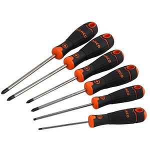 Bahcofit Screwdriver Set, 6 Piece Sl/Ph/Pz - Bahco