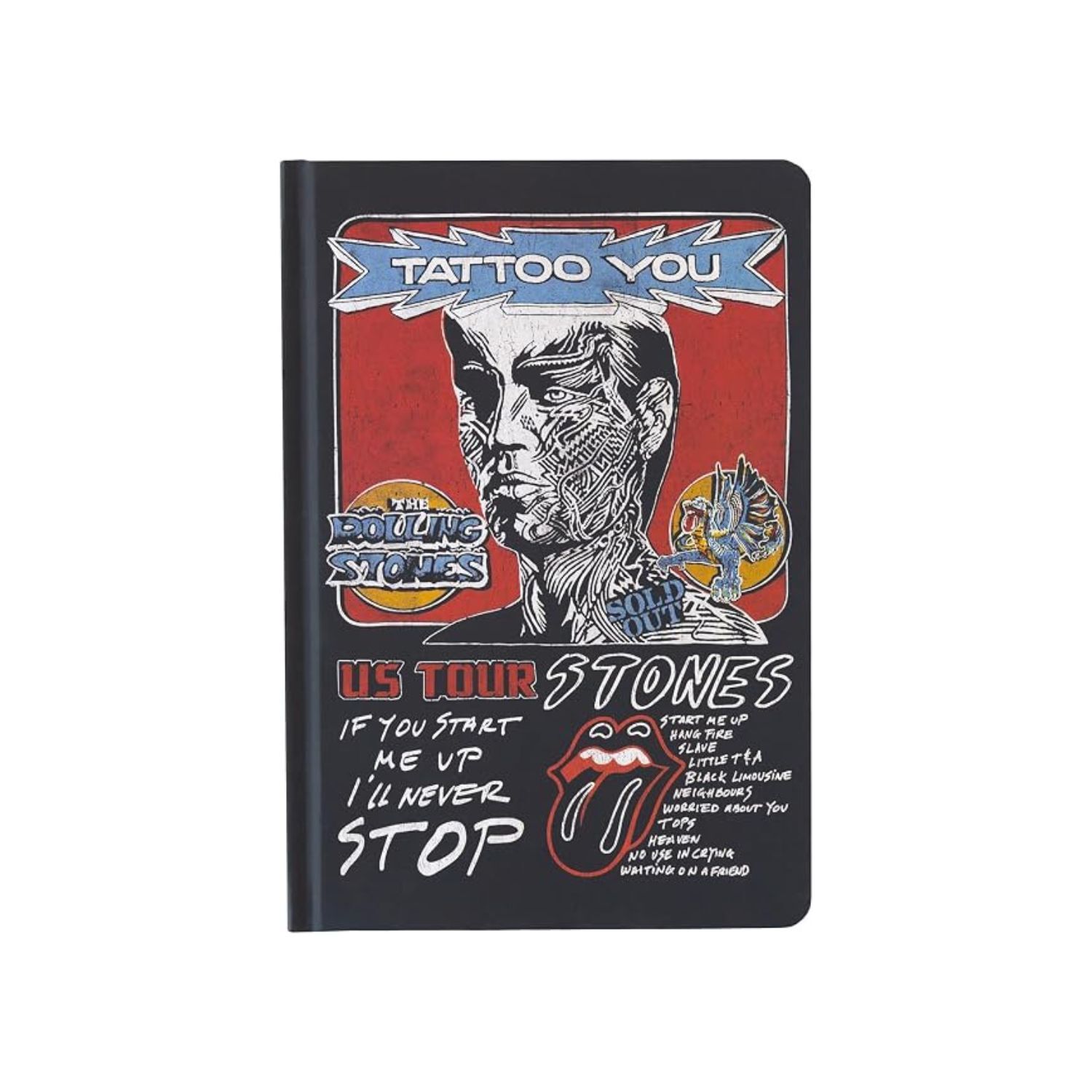 Grupo Erik The Rolling Stones Tattoo You/Us Tour A5 Premium Notebook - Black - Image 4