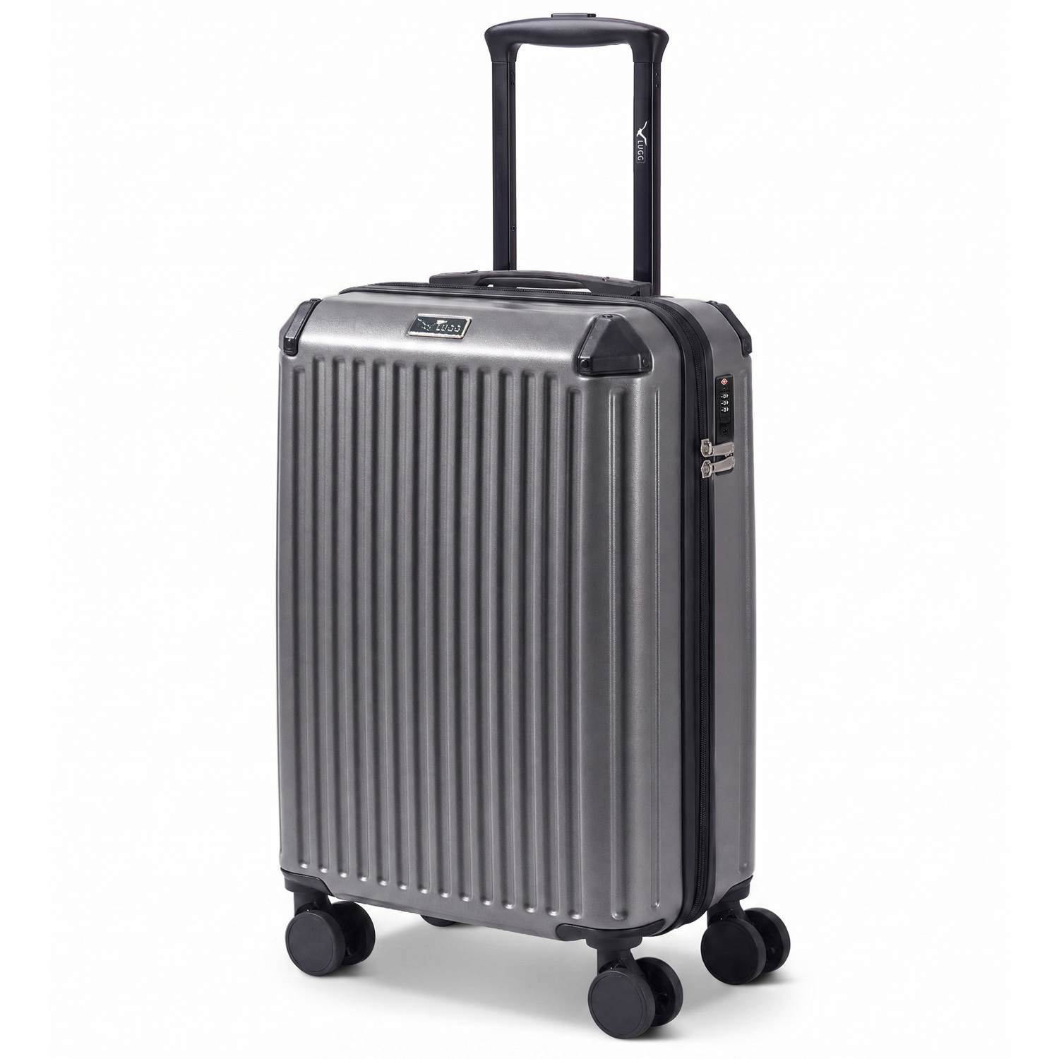 Lugg Unisex Dark Grey Sky Rover 20Inch Suitcase, Abs Hard Shell With Tsa Lock (55X35x23cm) In | Size: Small - Image 2