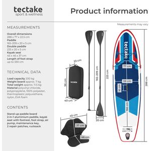 Tectake® Stand-Up Paddle Board Zenon