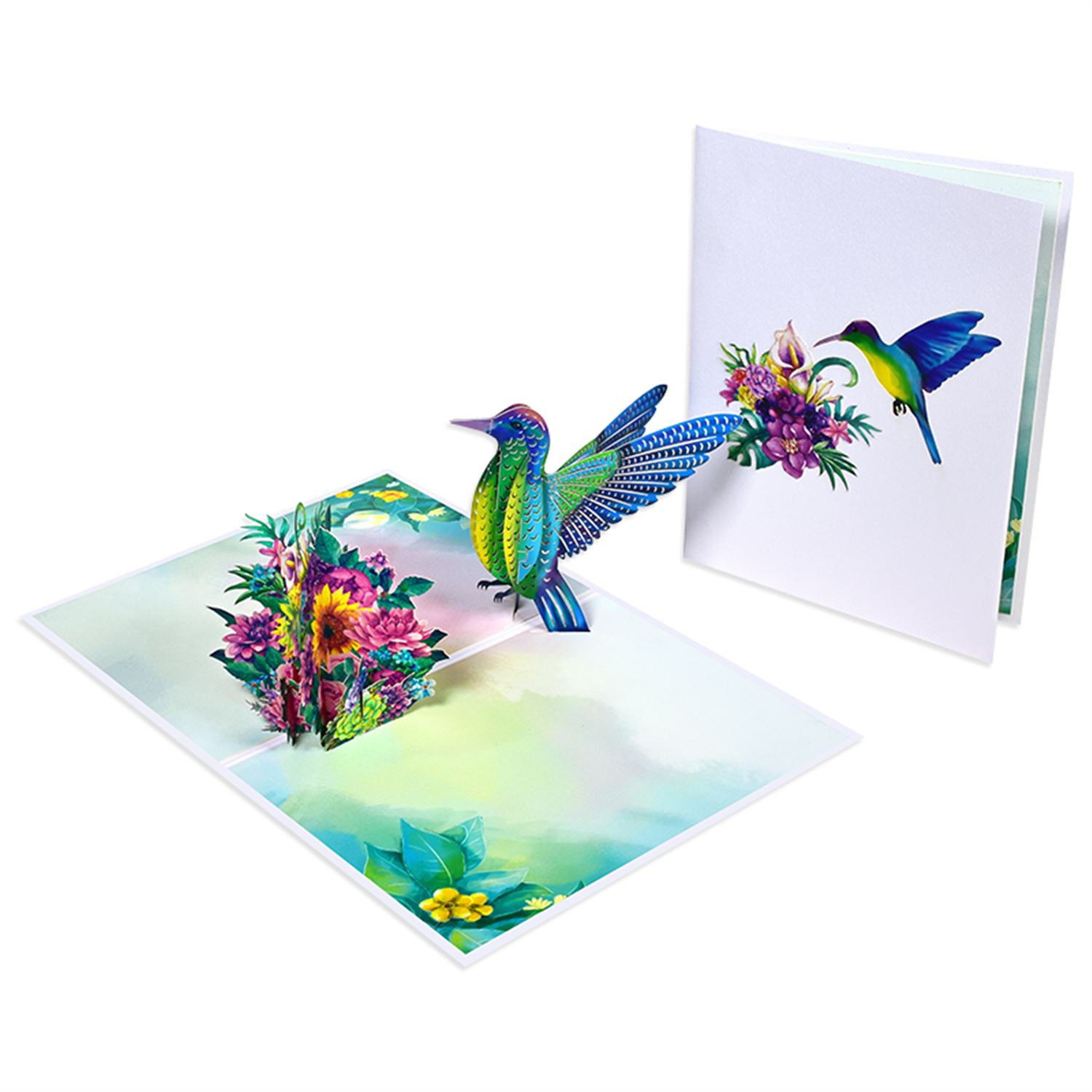 Brightfeel Wings Of Wonder Hummingbird Whispers 3D Pop Up Greeting Card - White