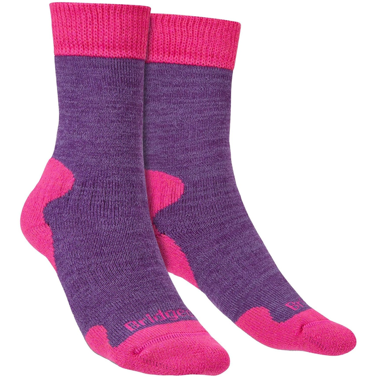 Bridgedale Womens - Ladies Heavyweight Merino Wool Boot - Purple Marl - Size 5-6.5 (UK Shoe) - Image 2