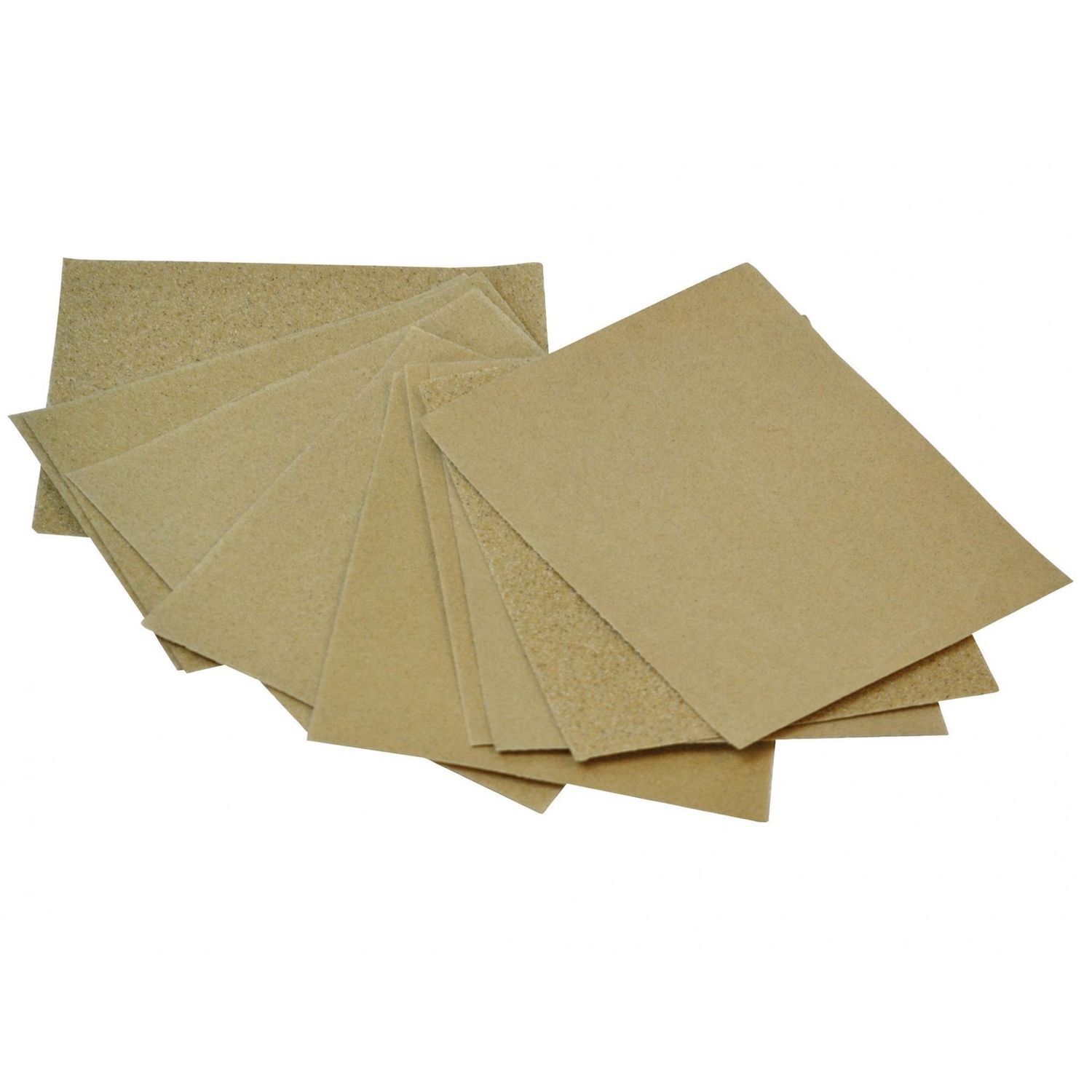 Faithfull Cork Block Glasspaper Sanding Sheets Assorted (Pack 10) A - Multi Colour