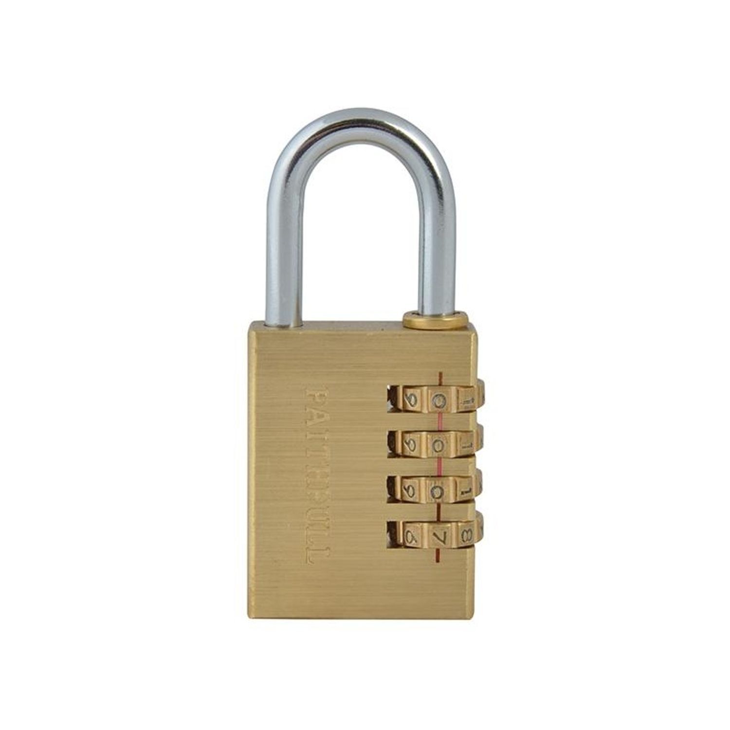 Faithfull Brass Combination Padlock A - Multi Colour
