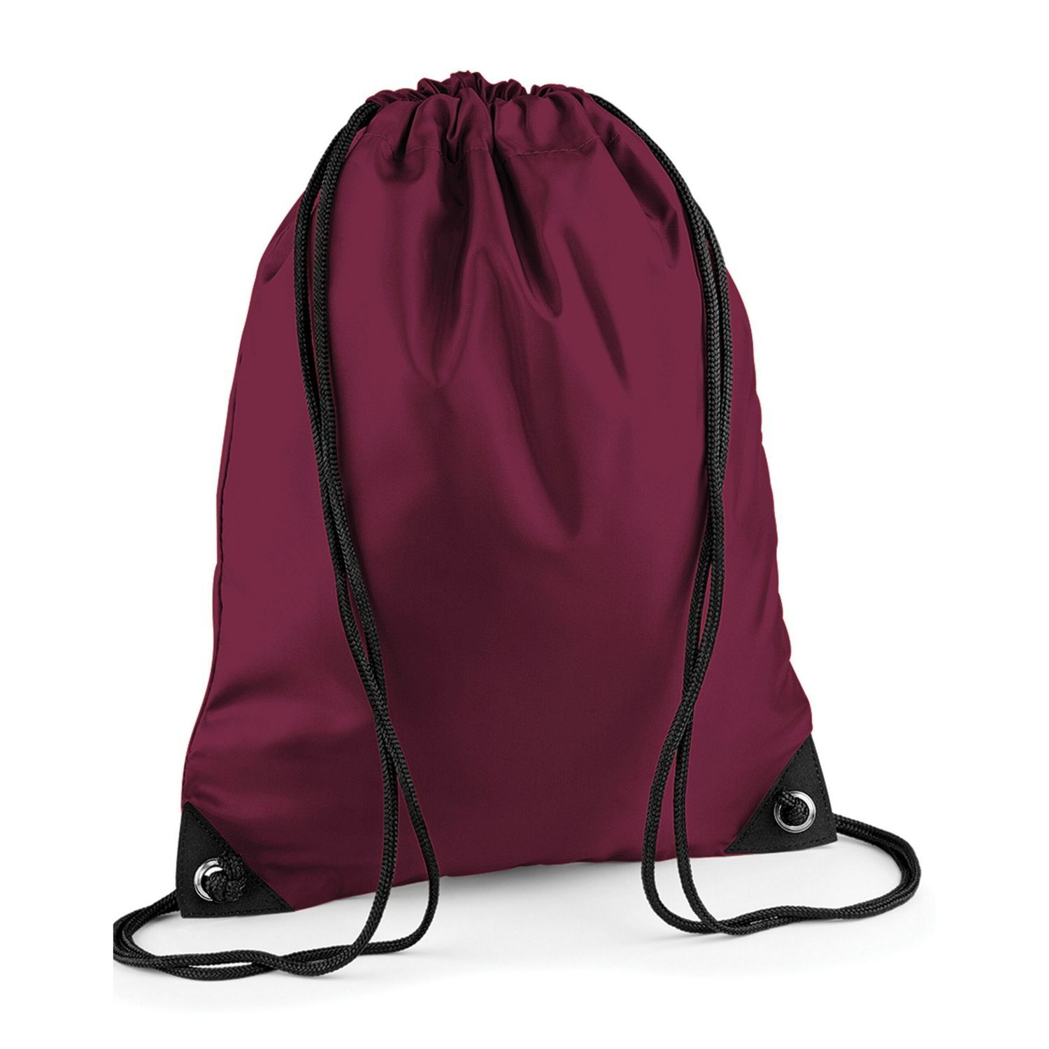 Bagbase (One Size, Burgundy) Premium Drawstring Bag - Image 2