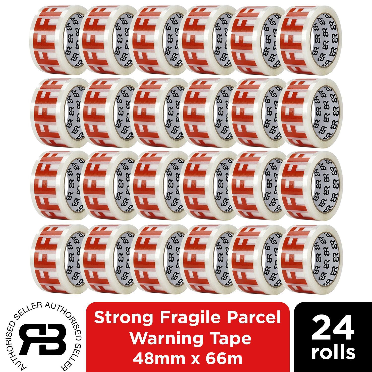 B&Q - Fragile Tape 48mm X 66M Packing Tape For Parcels & Boxes24 Rolls - Image 4
