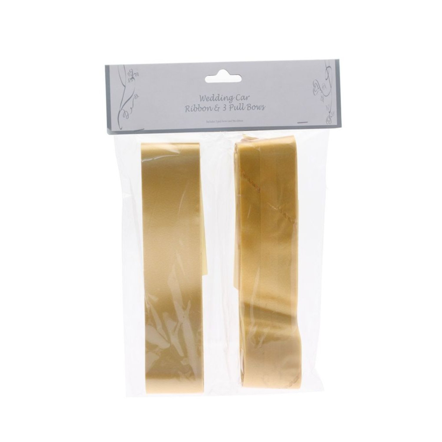 Kdmd Unisex Gold Wedding Car Ribbon & 3Xbows 5 Pack - Image 2