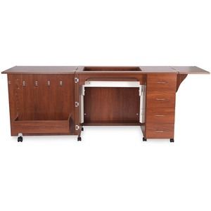 Harriet Fold-away Sewing Cabinet with Drawers in Teak