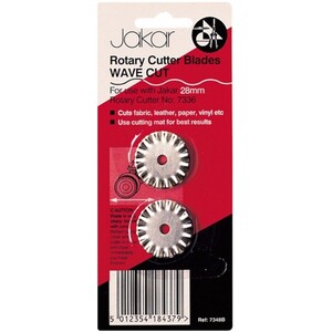 Rotary Cutter Spare Wave Blades - 28mm / 2 Pack