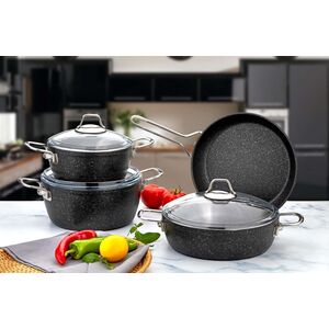 Zumrut Collection 7-Piece Non-Stick Granite Cookware Set