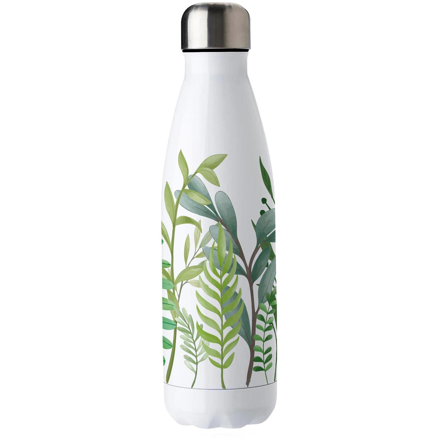 Green Foliage Stainless Steel Water Bottle - Reusable Hot/Cold Drinks Gift - Image 2
