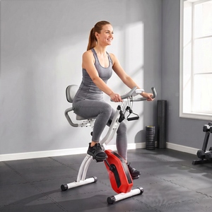 SPORTNOW 4-In-1 Folding Exercise Bike with Resistance Bands A