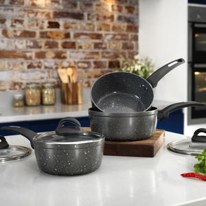 Cerastone Forged 3 Piece Saucepan Set