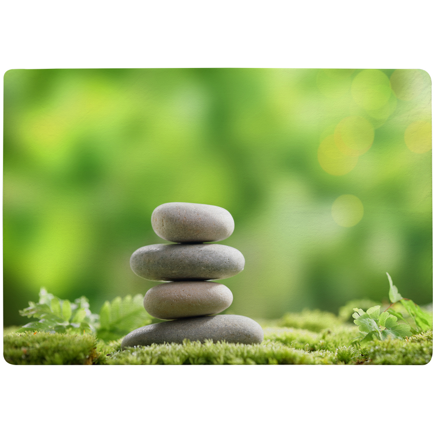 Rock Garden Stones Designer Rug - Green / 150cm thumbnail