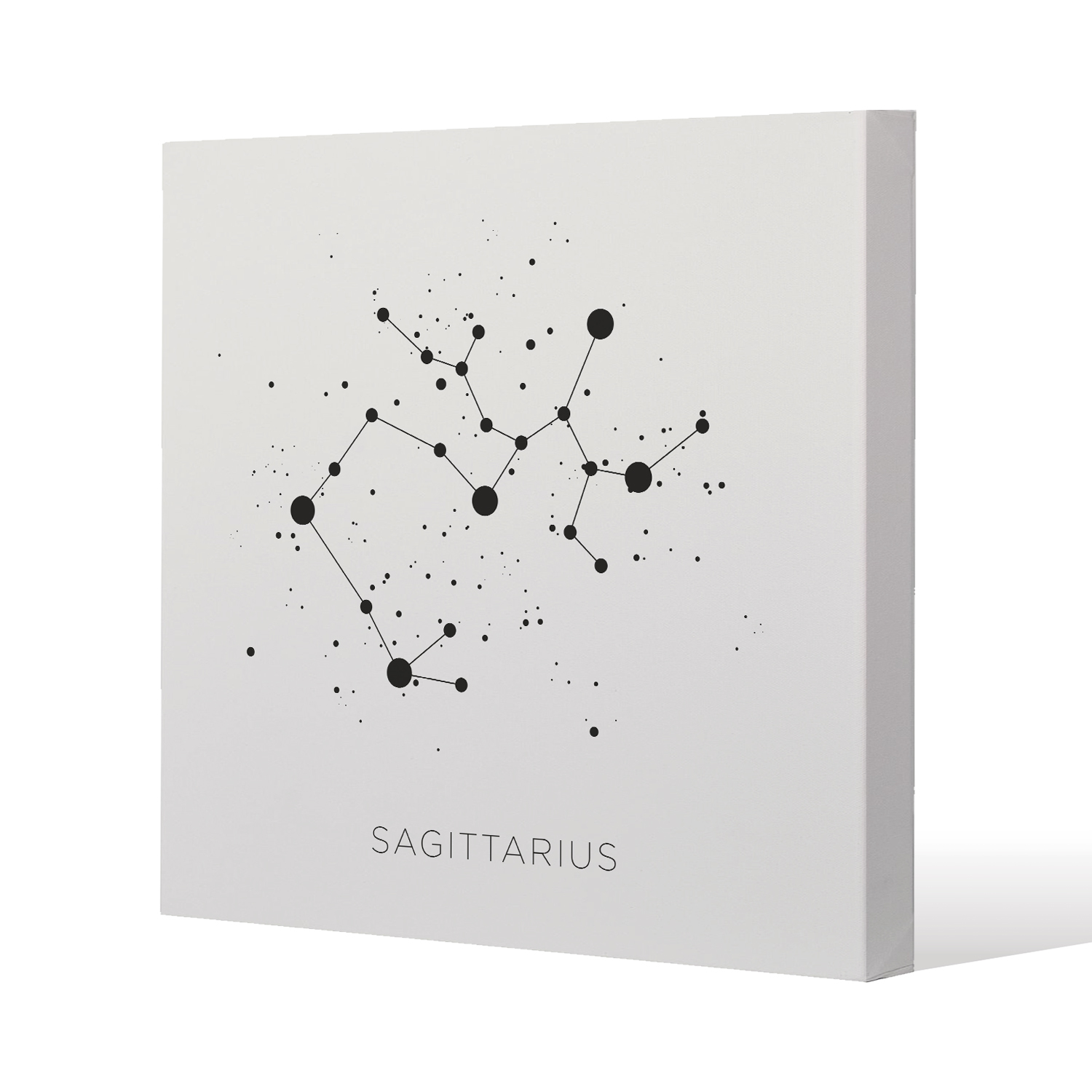Star Constellation Zodiac Sagittarius Gallery Canvas - White / 101cm