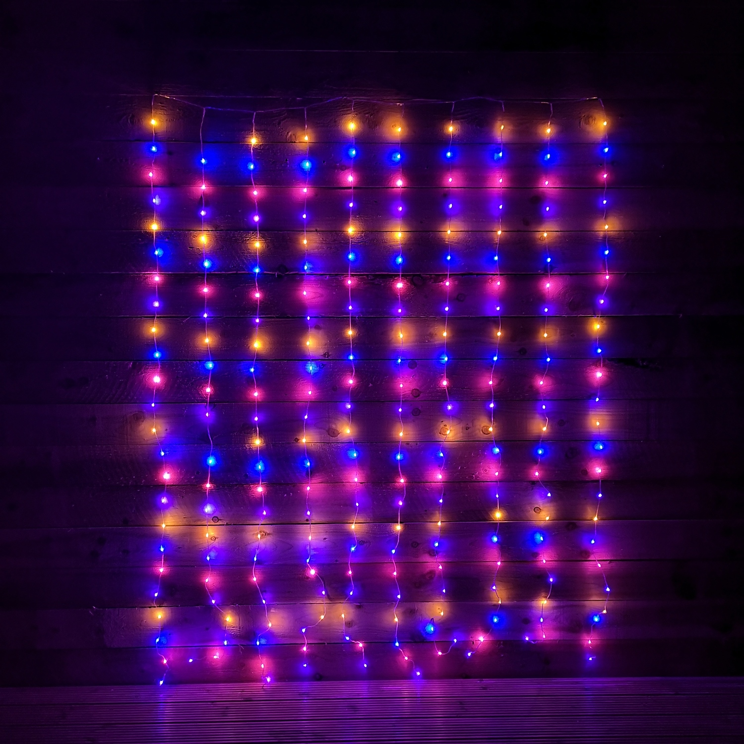 Flexibright Curtain Christmas Lights in Rainbow - Rainbow