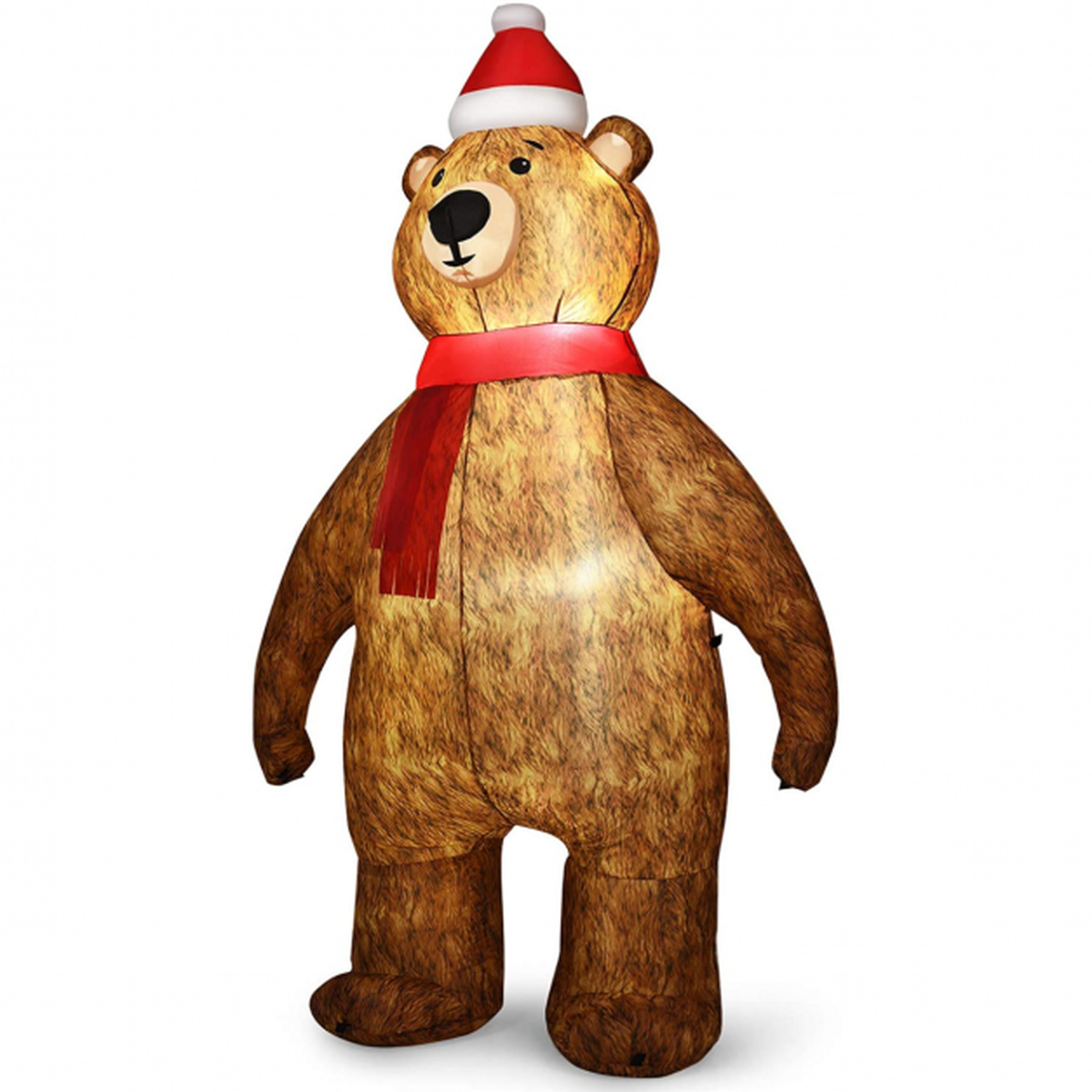 Image of 7ft Inflatable Standing Bear Inflatable LED Christmas Lights - Brown