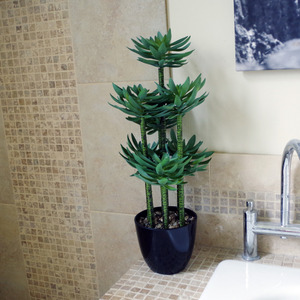 Artificial Tropical Yukka Palm Potted in Planter