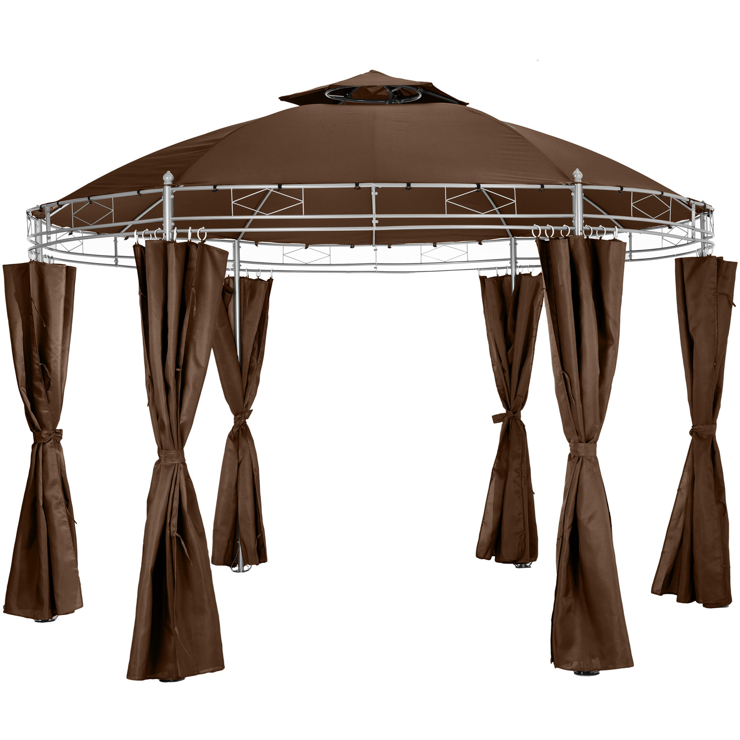 TECTAKE - Luxury Gazebo Siana - Brown thumbnail