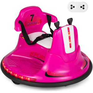 Costway 6V Battery Powered Bumper Car-Pink