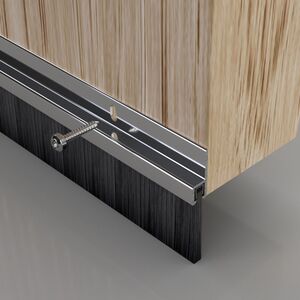 Stormguard Draught Excluder Metal Door  Garage Brush Seal Aluminium 914mm